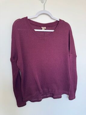 Cape Juby Plum Knit Crewneck Sweater
